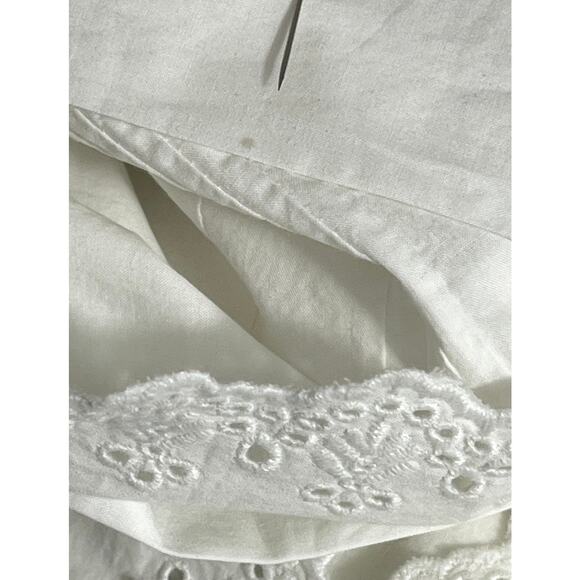 DOEN Sz M Medium Sebastiane Skirt Midi Scalloped Ivory Powder A-Line - Picture 16 of 16